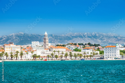 Wallpaper Mural Croatia, Adriatic coast, city of Split, view on waterfront seascape and cathedral tower Torontodigital.ca