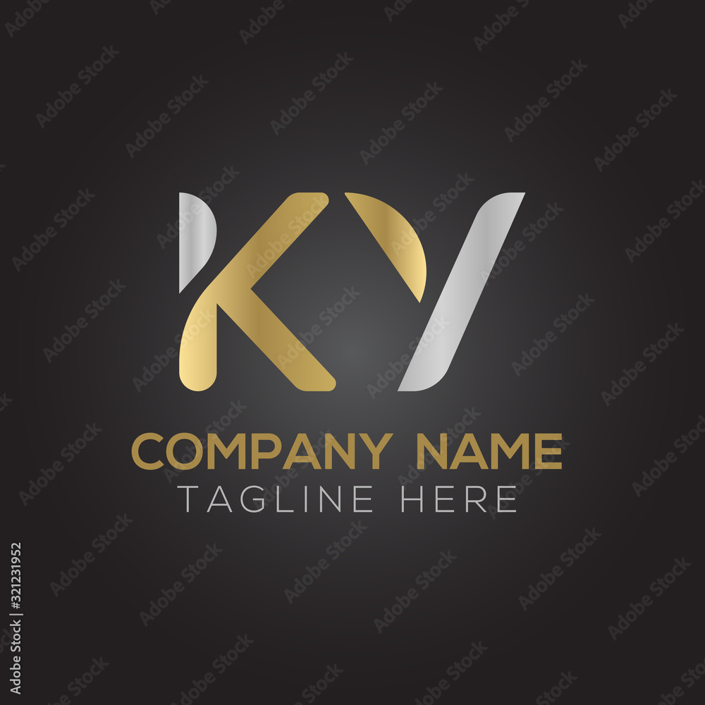 Initial Linked Letter KY Logo Design vector Template. Creative Abstract KY Logo Vector
