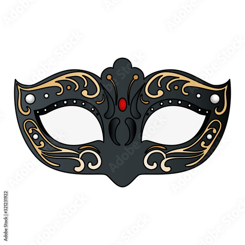 elegant mask fantasy isolated icon vector illustration design