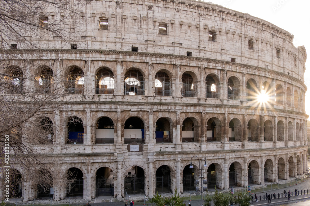 Coliseum at golden hour Rome