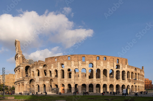 Full Coliseum at sunset Rome