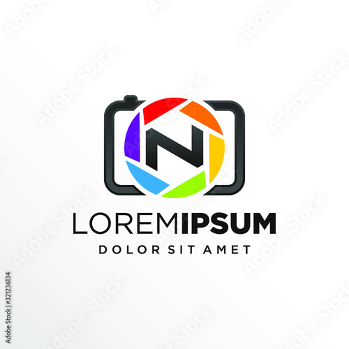 Free Download Initial Letter N with Photography or Camera Logo Design - GFXLoad
