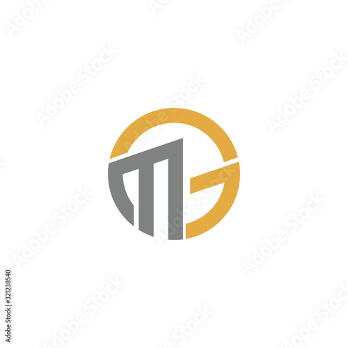 Initial letter gm or mg logo design template
