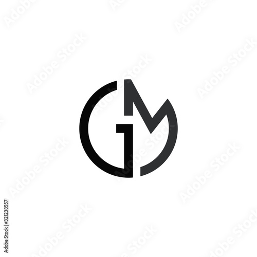 Initial letter gm or mg logo design template