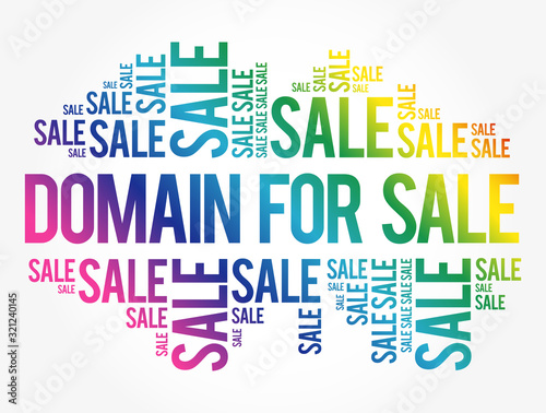 DOMAIN FOR SALE word cloud collage, business concept background