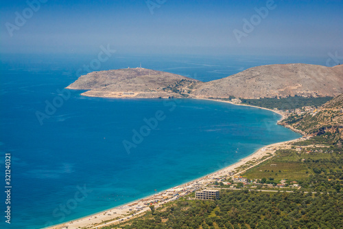 Buneci beach near Lukove in Albania in summer photo