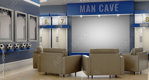 Photography Soccer Man Cave Interior