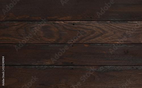 Burnt wooden boards texture for background.
