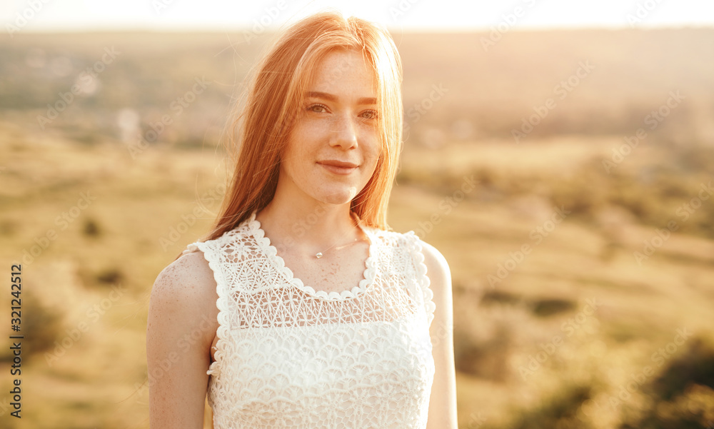 Young female on sunny day in nature Young female on sunny day in nature