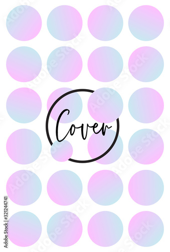 Cover neon circle balloon trendy phone poster background