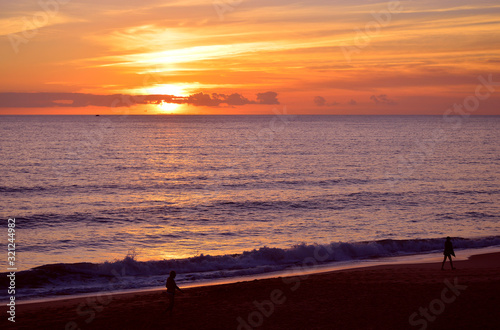 Sunset on Praia Da Gale Beach