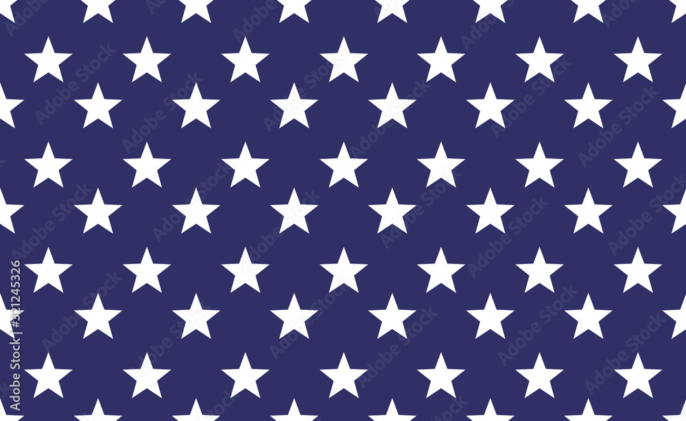 Seamless star pattern background. Repeat vector star american flag wllpaper - obrazy, fototapety, plakaty 