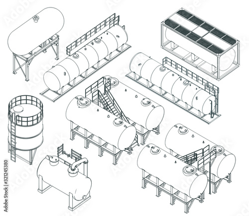 Storage tanks Set