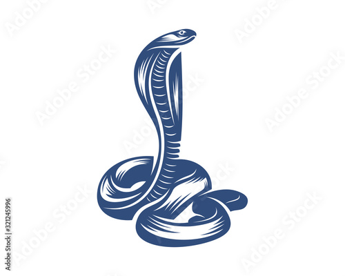 King Cobra snake logo design vector, Animal graphic, Snake design Template illustration