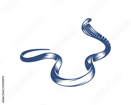 King Cobra snake logo design vector, Animal graphic, Snake design Template illustration