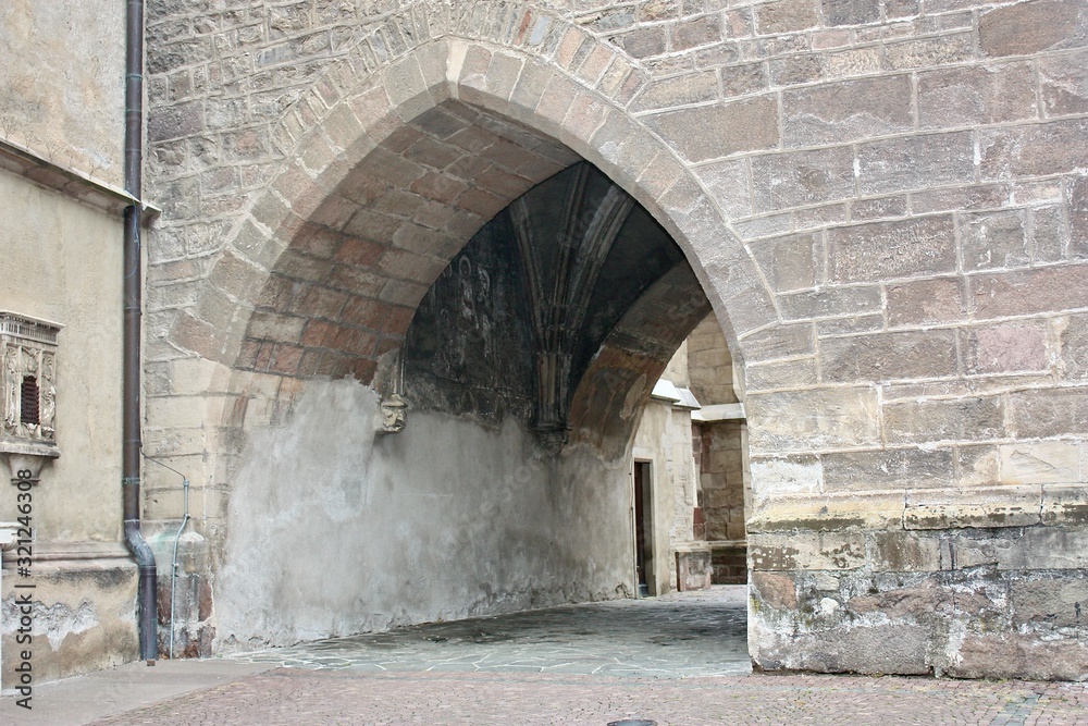 Fototapeta premium very old entrance of a castle