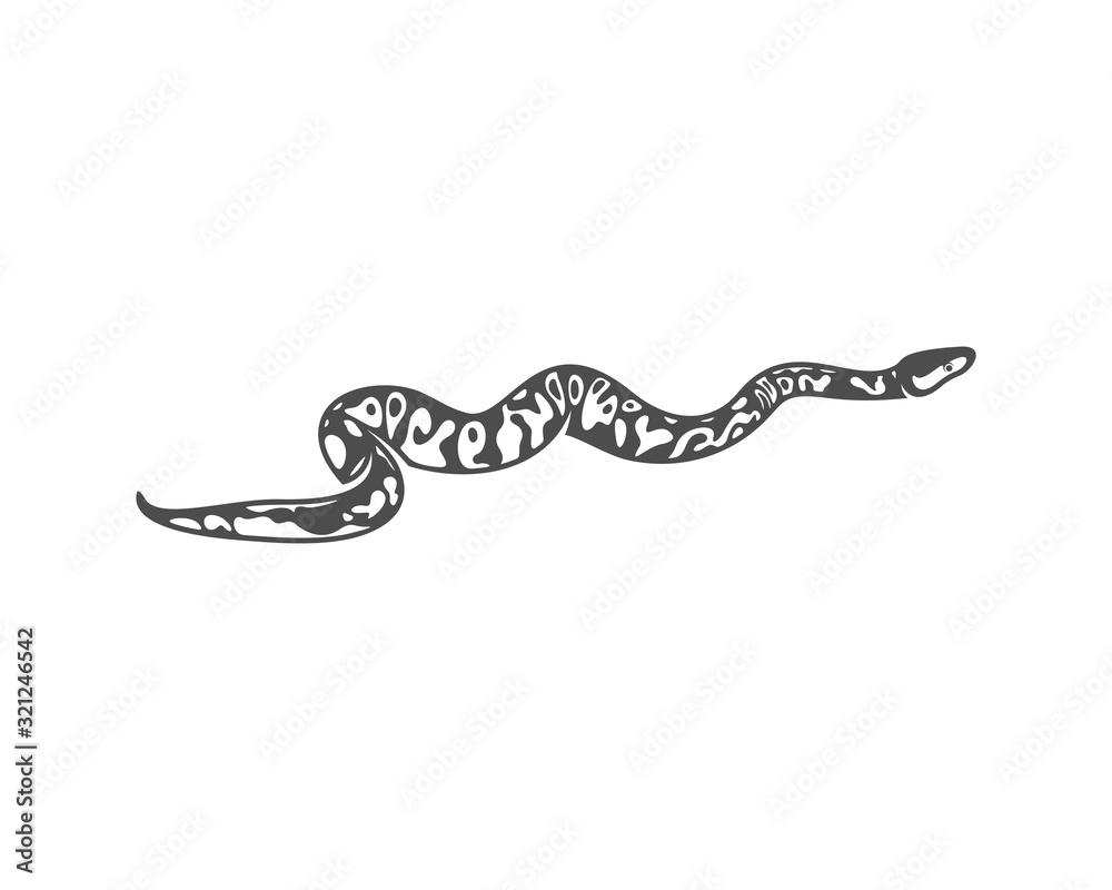 Python snake logo vector, Animal graphic, Snake design Template ...