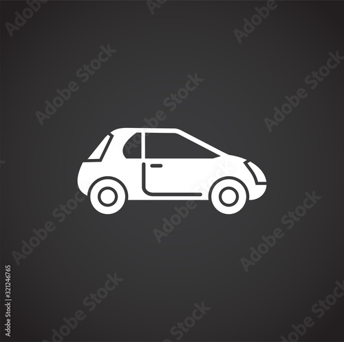 Car related icon on background for graphic and web design. Creative illustration concept symbol for web or mobile app © Viktorija