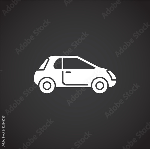 Car related icon on background for graphic and web design. Creative illustration concept symbol for web or mobile app