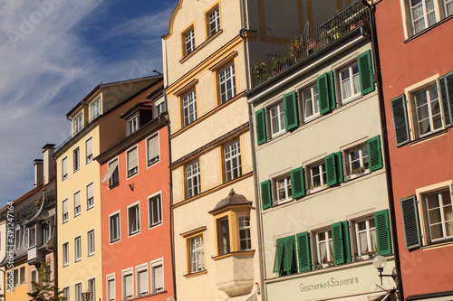 Fassaden an der Maximilianstrasse in Lindau  Bodensee 