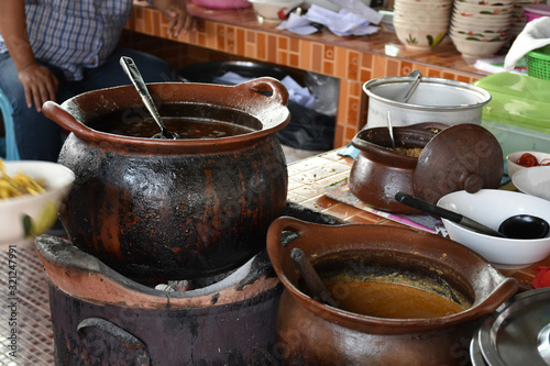 Thailand's food in large pot clays