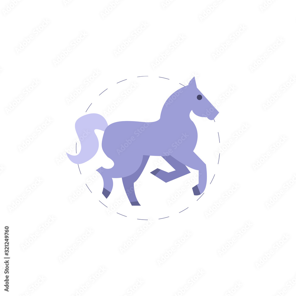 Fototapeta premium horse vector flat illustration icon