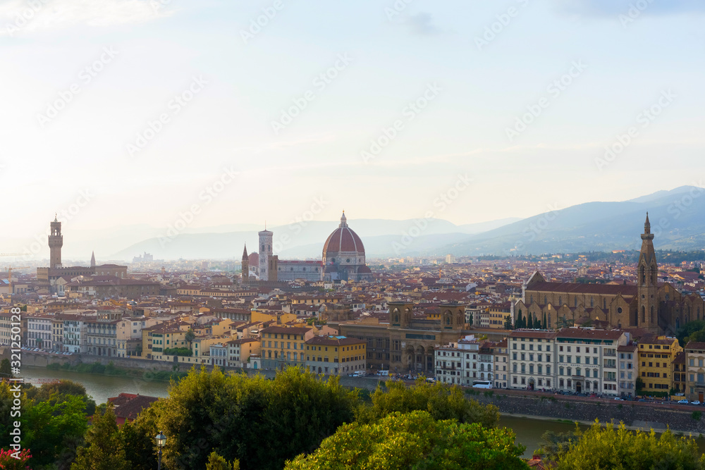 Florence city view, Italy. Summer time. Duomo.