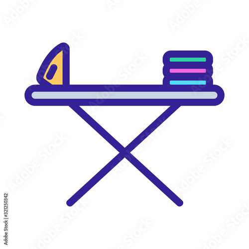 Iron icon vector. Thin line sign. Isolated contour symbol illustration