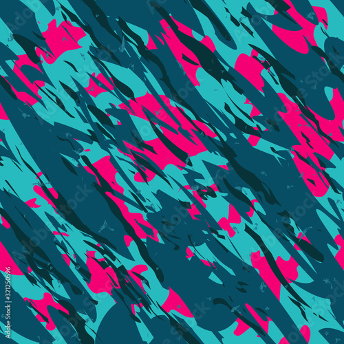 Vector seamless camo tiger stripe army fatigue pattern design