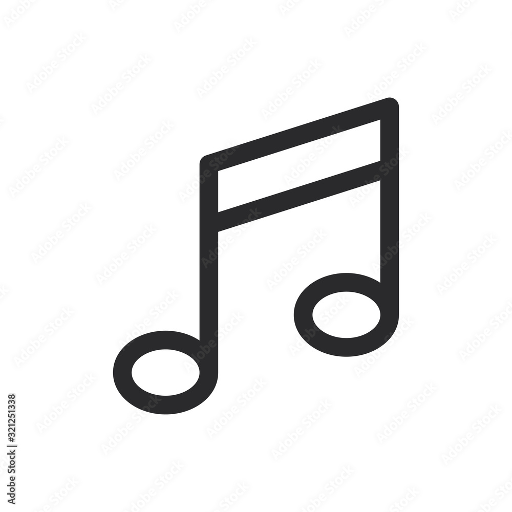 Musical note vector icon in modern style for web site and mobile app Musical note vector icon in modern style for web site and mobile app
