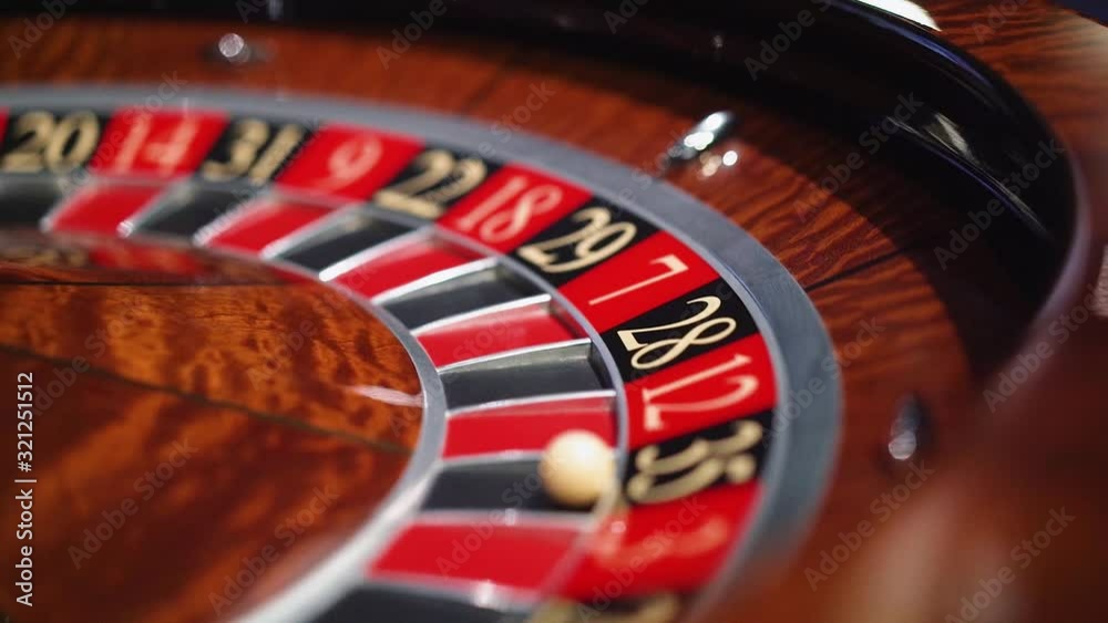 Roulette in the casino spins and white ball Roulette in the casino spins and white ball