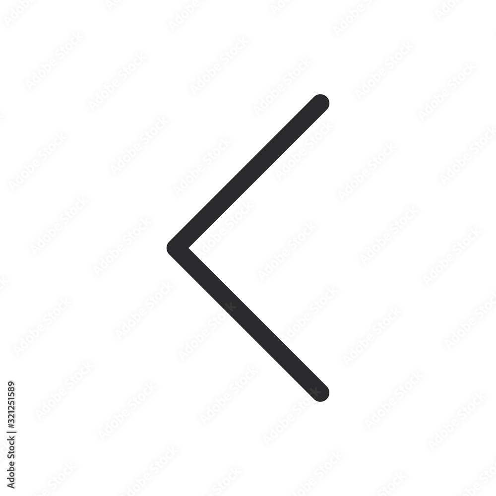 Back vector icon in modern style for web site and mobile app Back vector icon in modern style for web site and mobile app