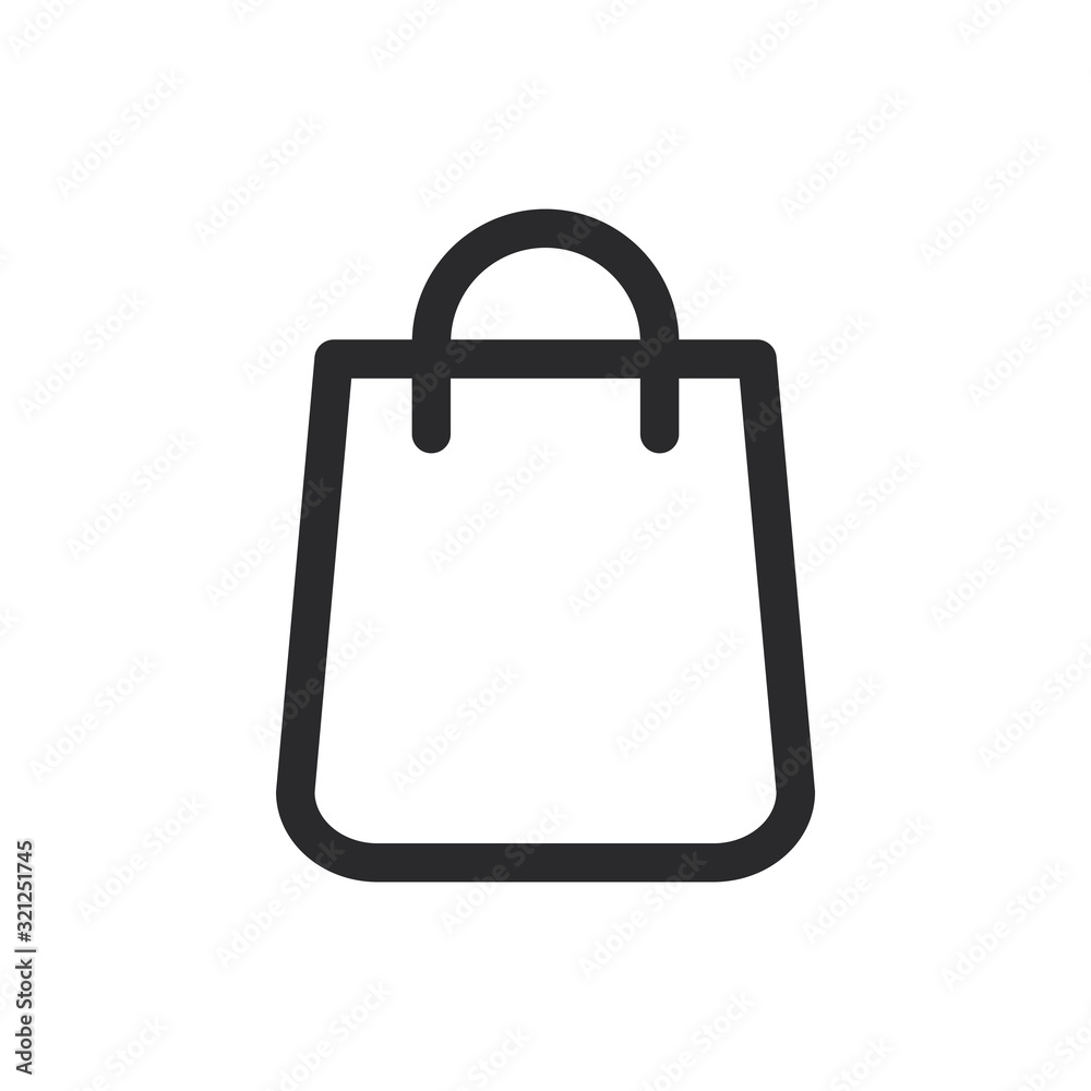 Shopping bag vector icon in modern style for web site and mobile app Shopping bag vector icon in modern style for web site and mobile app