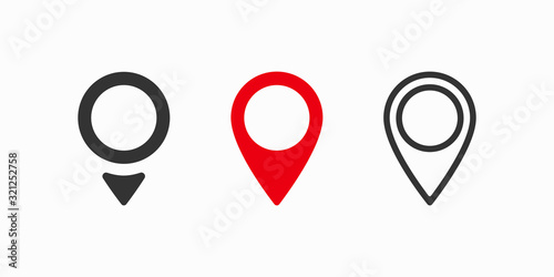 Red maps pin. Location map icon. Location pin. Vector icon