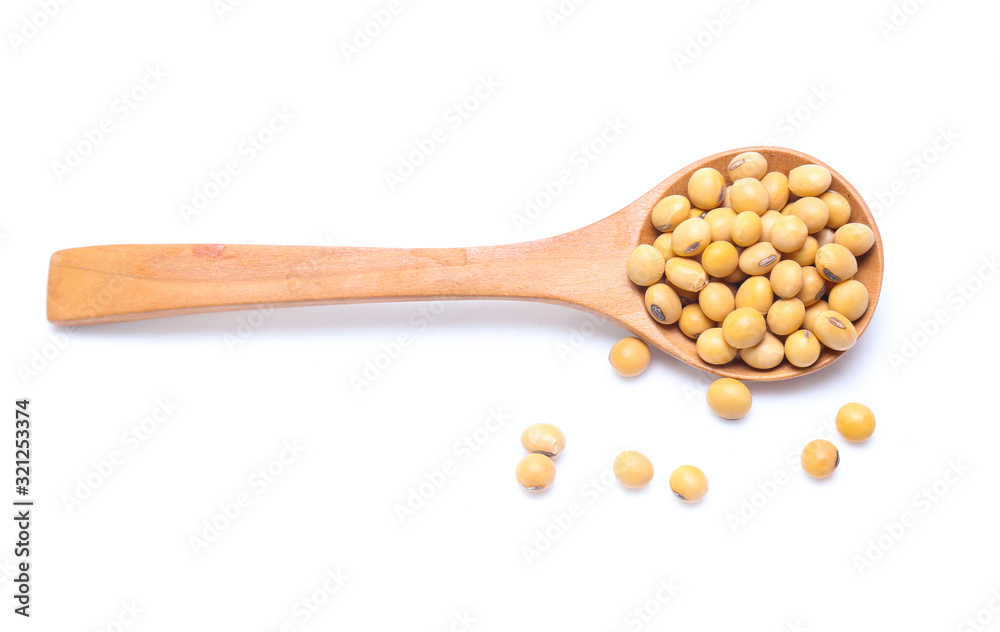 Soybeans isolated on white background Soybeans isolated on white background