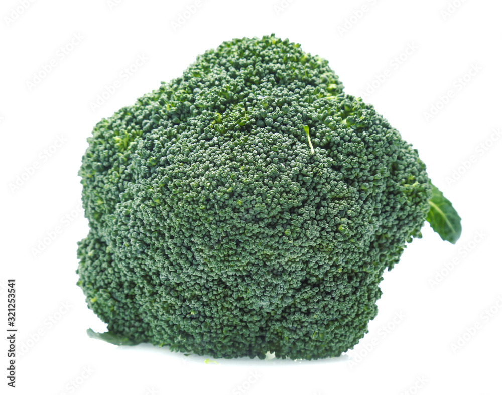 Fresh broccoli in closeup isolated on white background Fresh broccoli in closeup isolated on white background