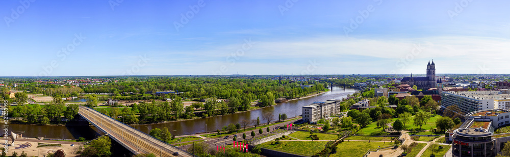 Sicht auf Magdeburg, Panorama