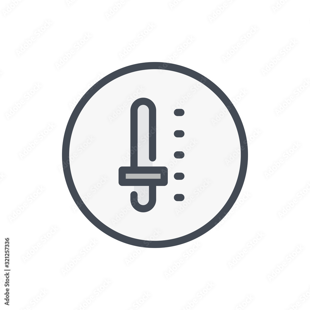 Automatic transmission color line icon. Car AT gear shifter vector outline colorful sign. Automatic transmission color line icon. Car AT gear shifter vector outline colorful sign.