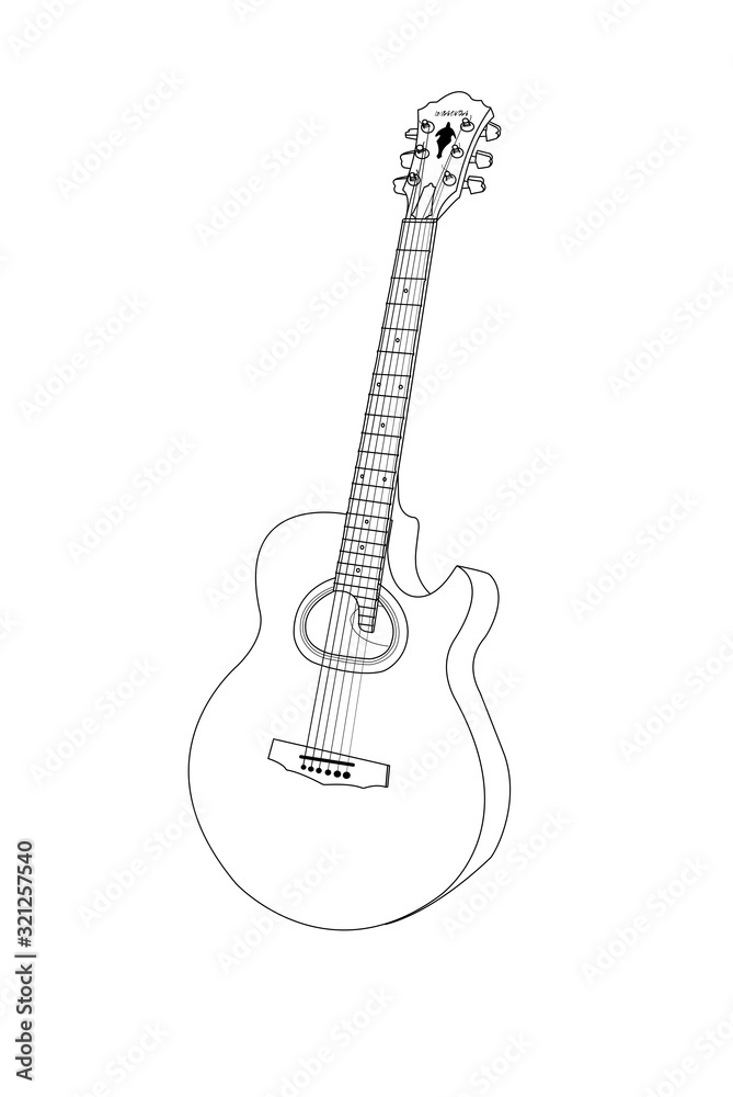Guitare acoustique graphique