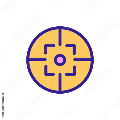 Army sight icon vector. Thin line sign. Isolated contour symbol illustration