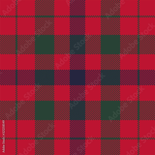 Pixel background vector design. Modern seamless pattern plaid. Square texture fabric. Tartan scottish textile. Beauty color madras ornament.