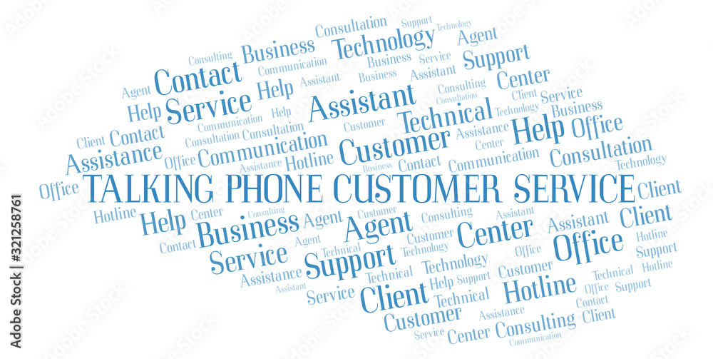 Talking Phone Customer Service word cloud.