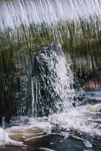 Flowing water on Bastion hill in Riga, Latvia, East Europe
