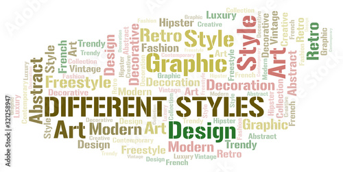 Different Styles word cloud.