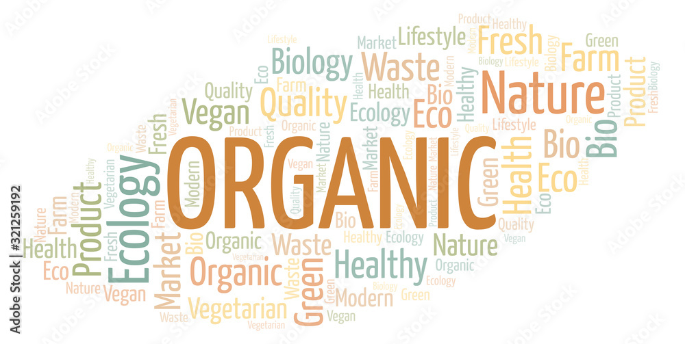 Obraz premium Organic word cloud.