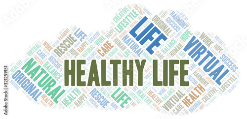 Healthy Life word cloud.