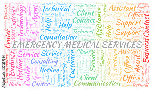Emergency Medical Services word cloud.