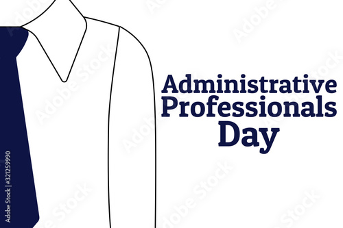 Administrative Professionals Day, Secretaries Day or Admin Day. Holiday concept. Template for background, banner, card, poster with text inscription. Vector EPS10 illustration.