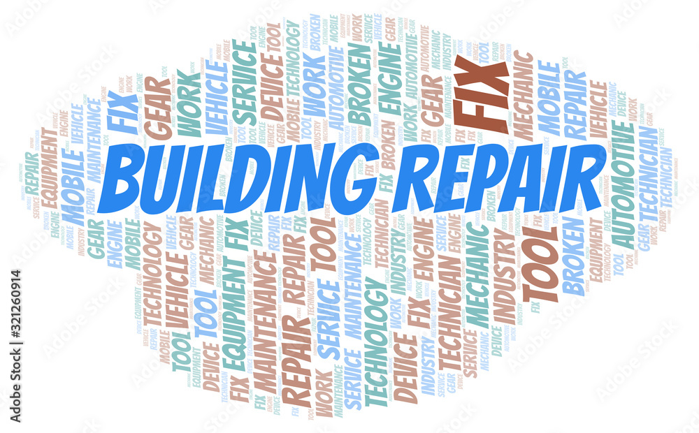 Fototapeta premium Building Repair word cloud.