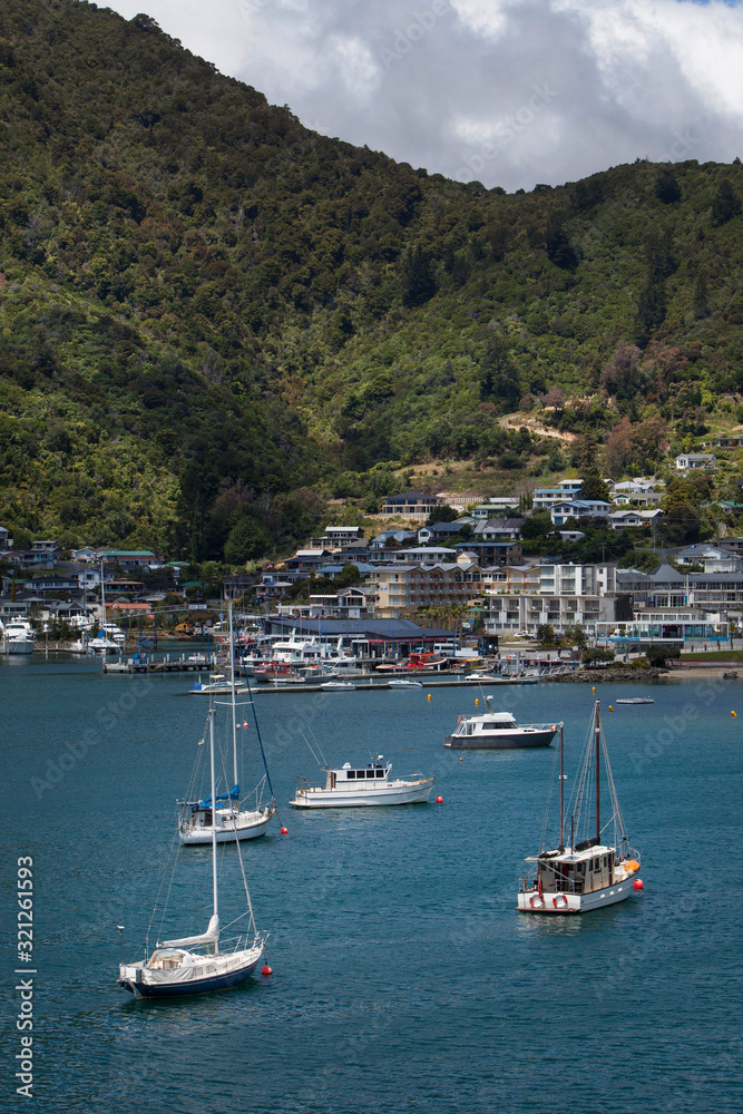 Queen Charlotte Sound New Zealand. Picton harbour